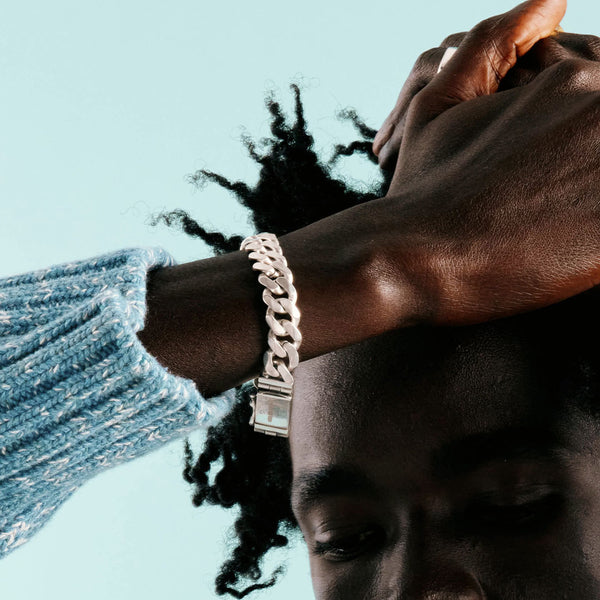 Silver 12mm Curb Bracelet - Serge DeNimes