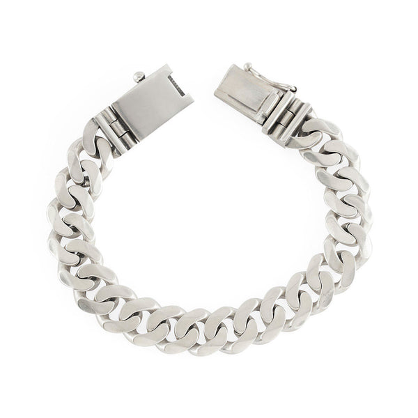 Silver 12mm Curb Bracelet