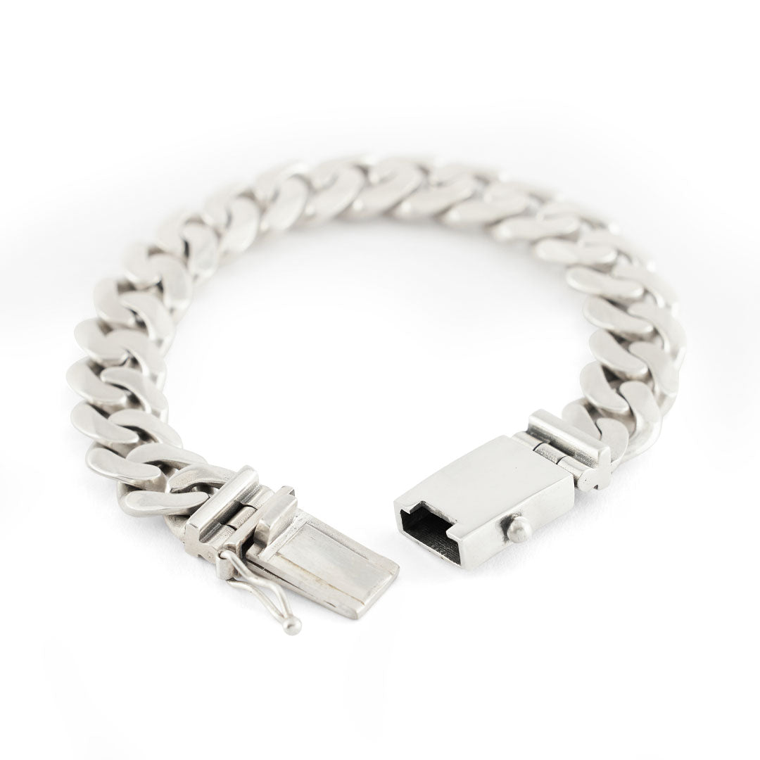 Silver 12mm Curb Bracelet - Serge DeNimes