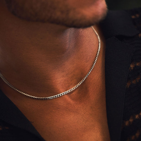 Silver 3mm Curb Chain