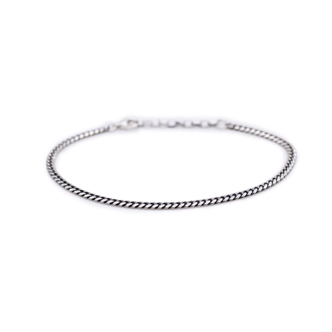 Silver 3mm Curb Bracelet