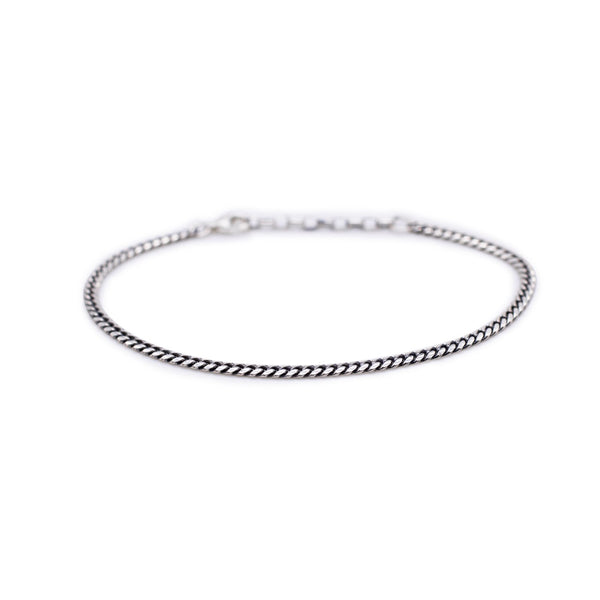 Silver 3mm Curb Bracelet