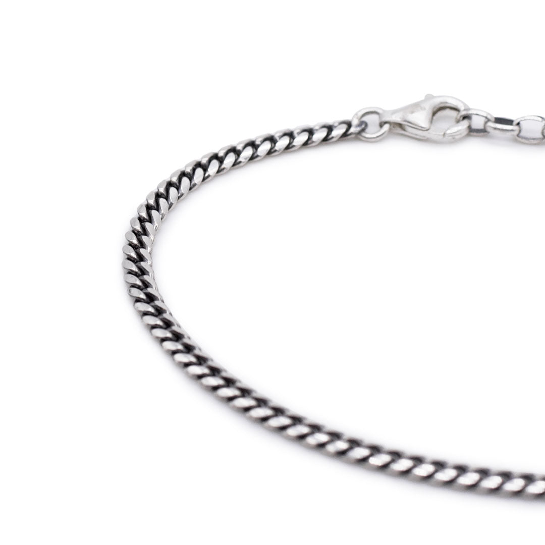 Silver 3mm Curb Bracelet
