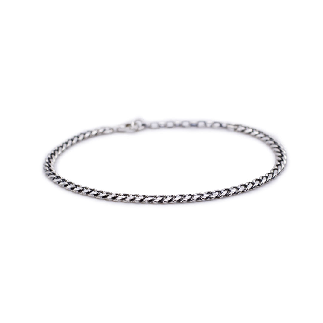 Silver 4mm Curb Bracelet