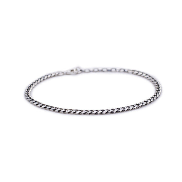 Silver 4mm Curb Bracelet
