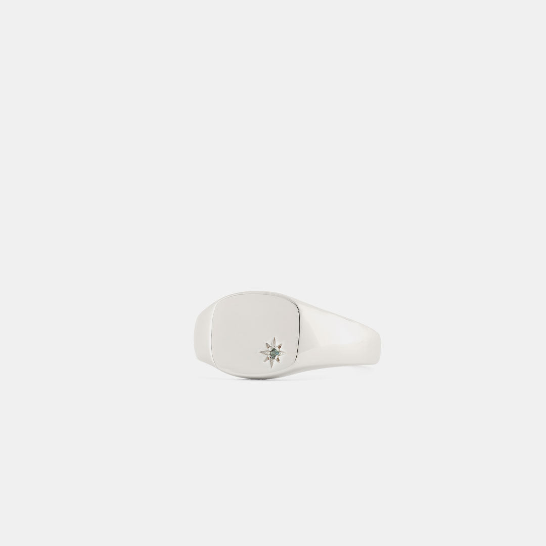 Silver Alexandrite Birthstone Ring
