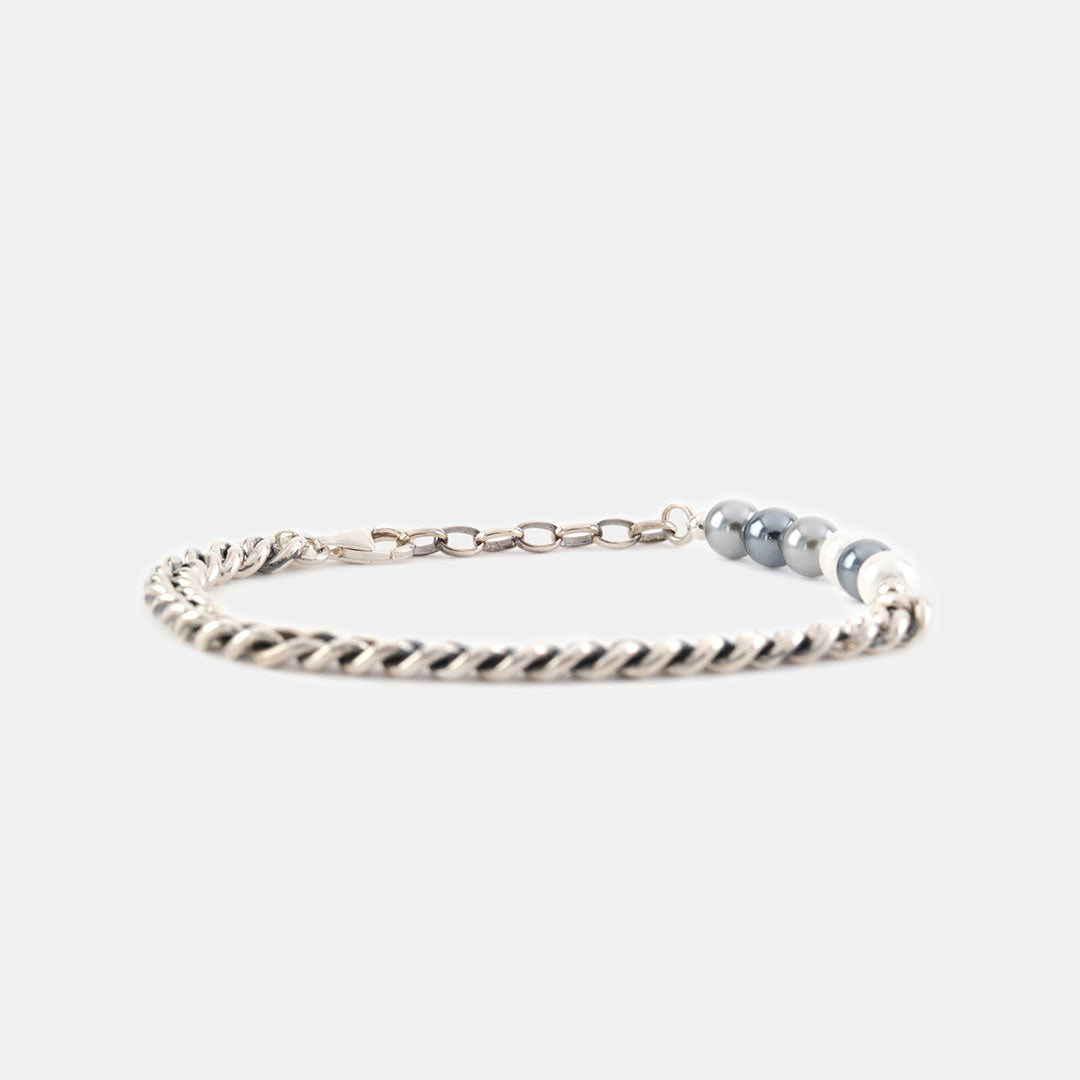 Silver Ash Pearl Bracelet
