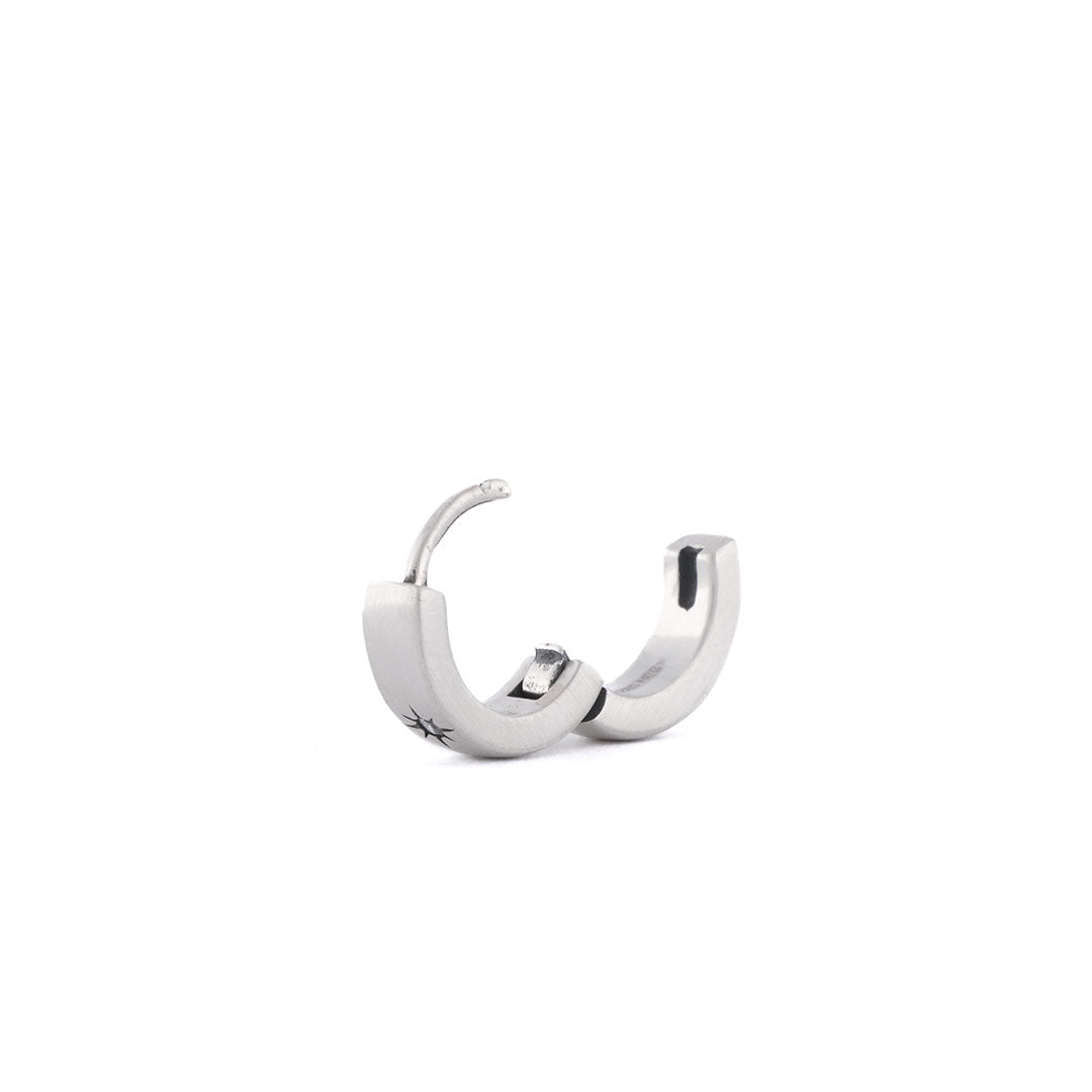 Silver Asteria Hoop Earring