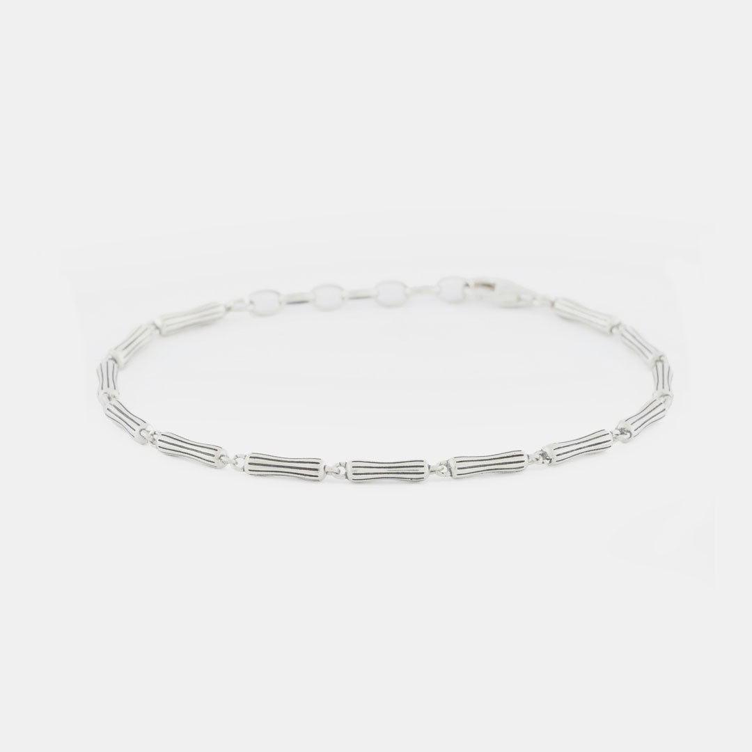 Silver Bamboo Bracelet