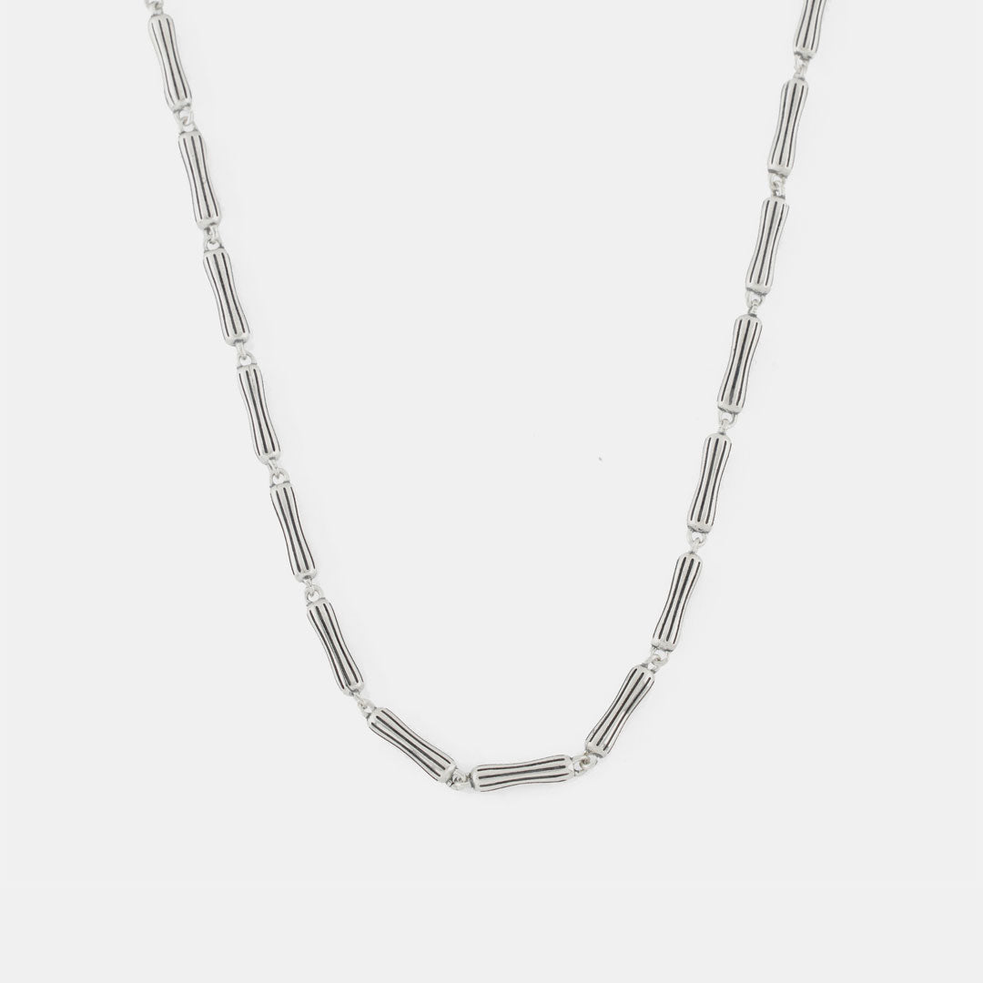 Silver Bamboo Necklace