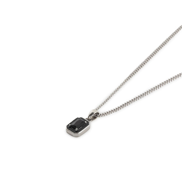 Silver Black Blush Necklace