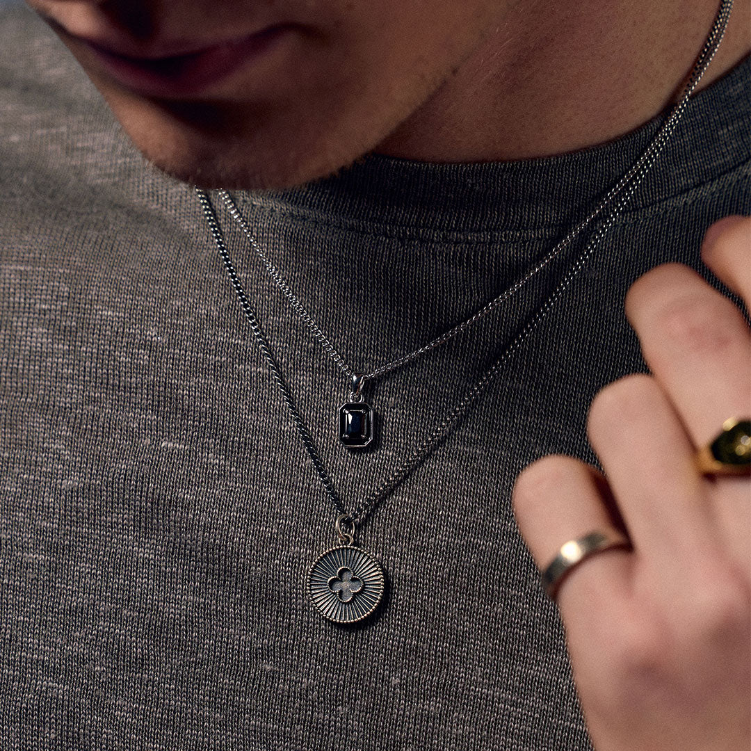 Silver Black Blush Necklace - Serge DeNimes