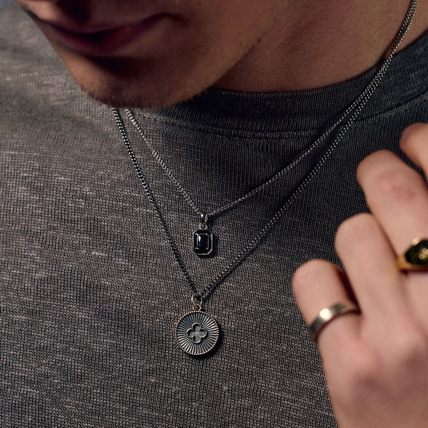 Silver Black Blush Necklace - Serge DeNimes