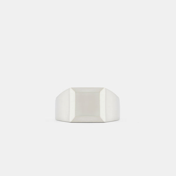 Silver Block Ring