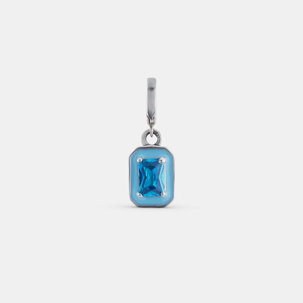 Silver Blue Blush Charm