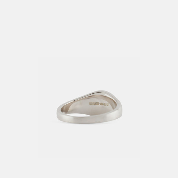 Silver Diamond Signet Ring