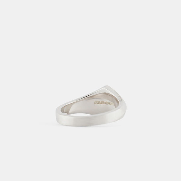 Silver Brushed Rhombus Ring