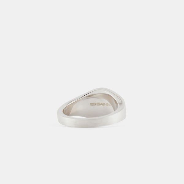 Silver Brushed Round Ring