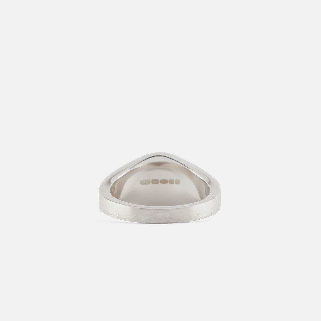 Silver Brushed Round Ring