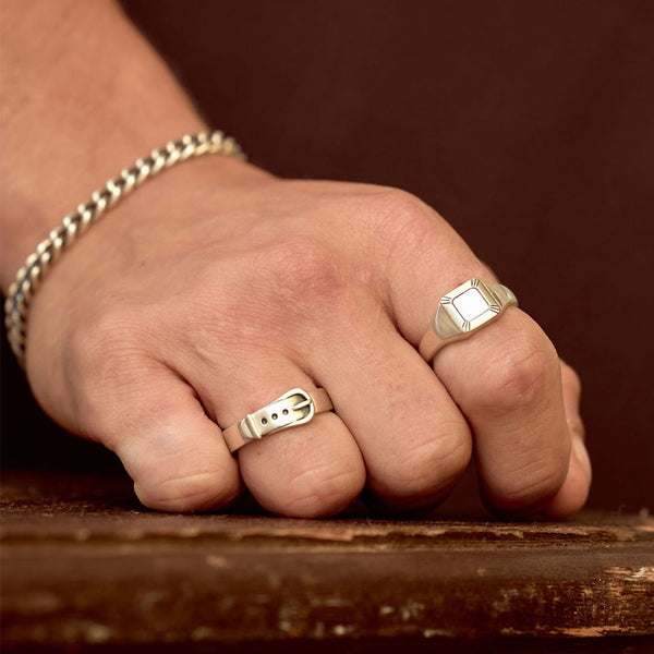 Silver Buckle Ring - Serge DeNimes