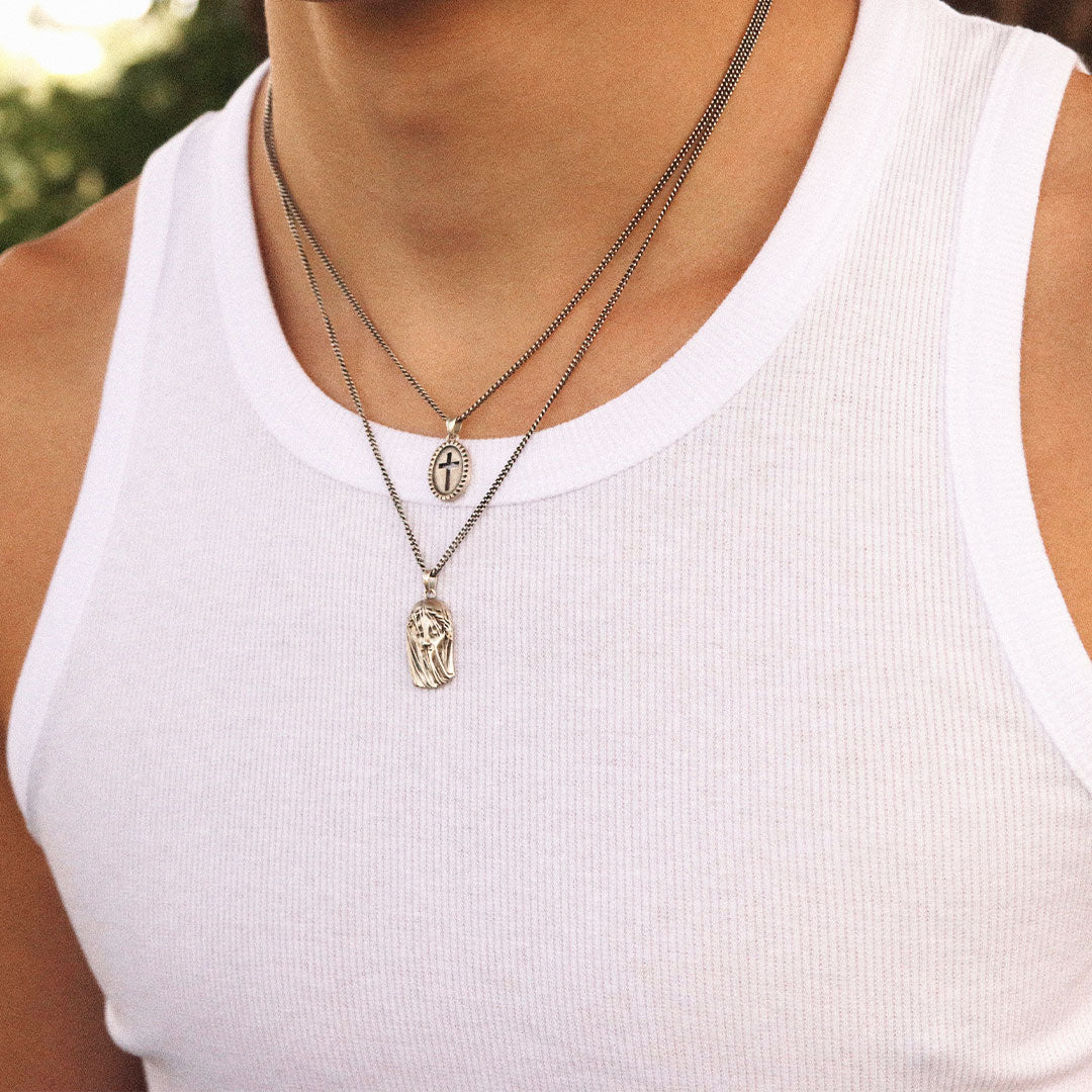 Silver Christ Necklace - Serge DeNimes
