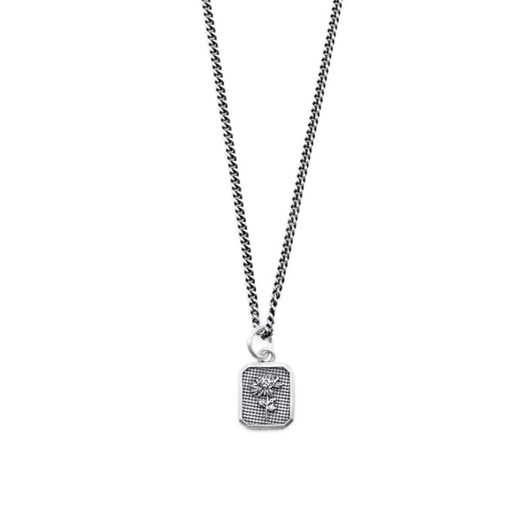 Silver Chrysanth Necklace