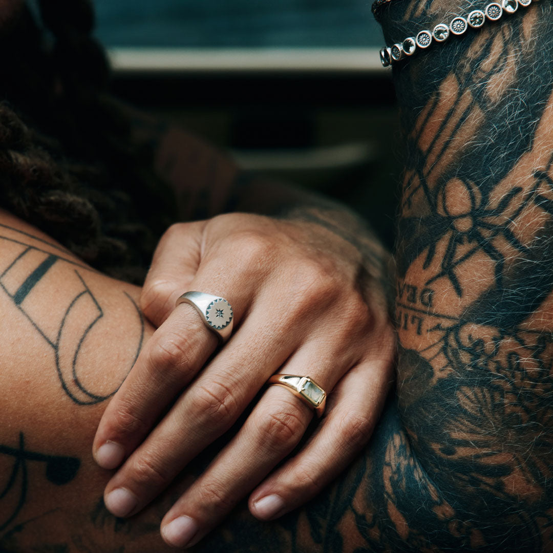Silver Chrysler Signet Ring | 925 Sterling Silver | Serge DeNimes