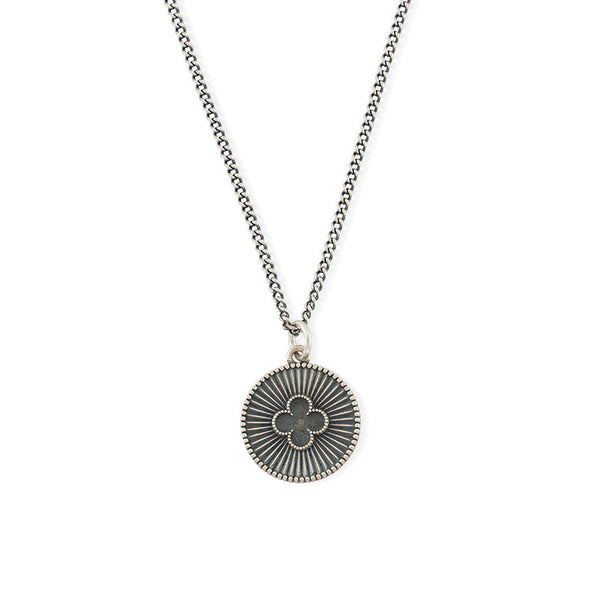 【SERGE DENIMES】シルバークローバーネックレス★国内発関税込 Silver-Clover-Necklace-White-