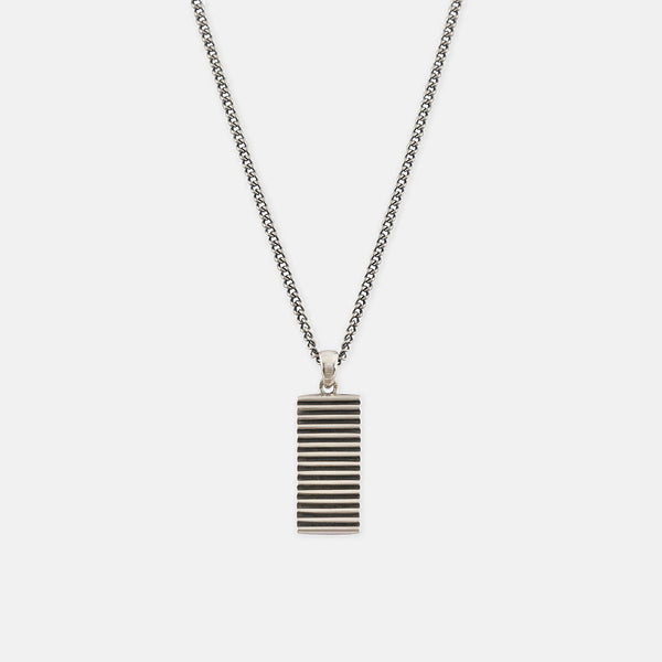 Silver Column Necklace