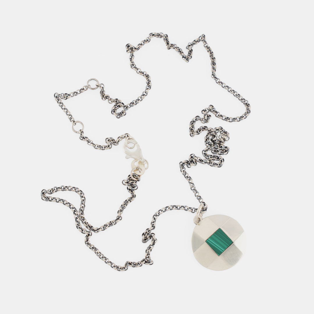 Silver Control Malachite Necklace