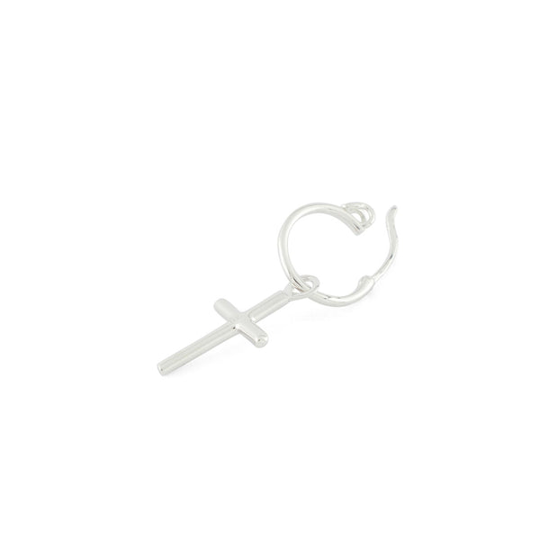 Silver Cross Earring