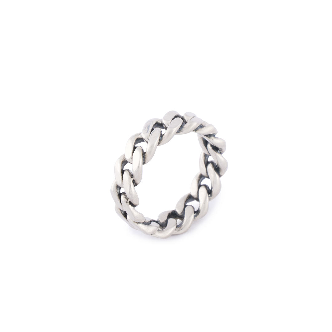 Silver Cuban Link Ring - Serge DeNimes