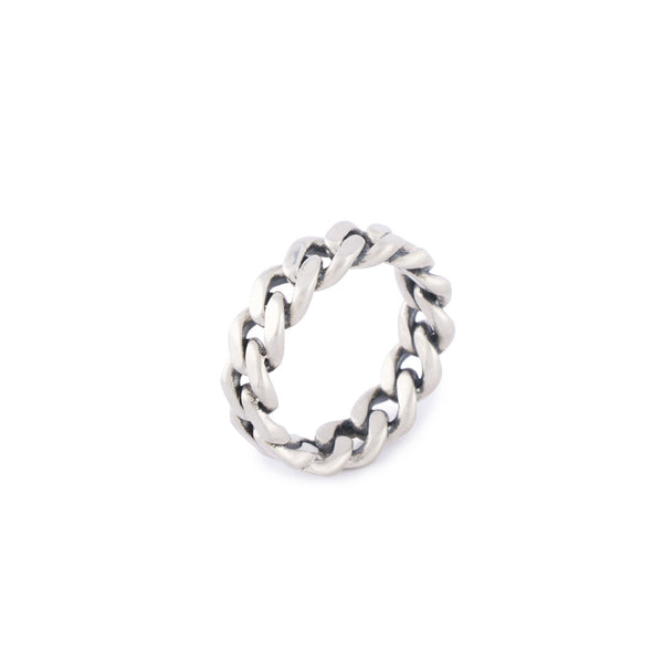 Silver Cuban Link Ring