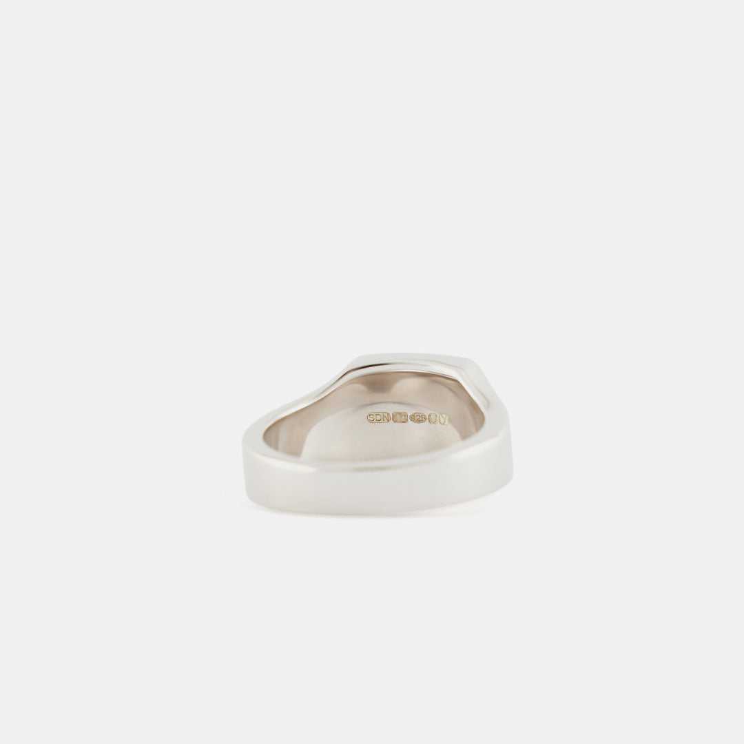 Silver Cushion Malachite Ring