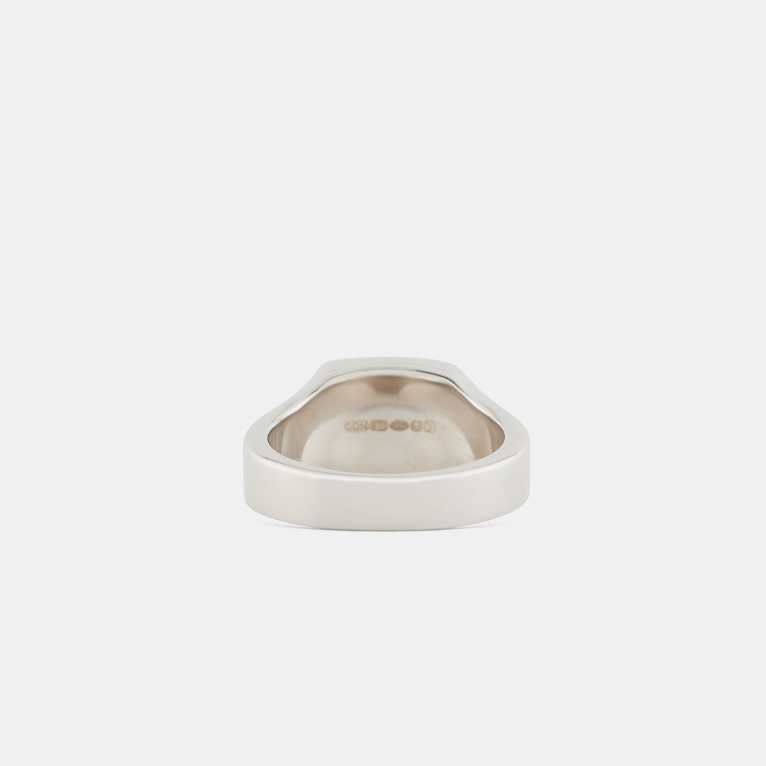 Silver Cushion Malachite Ring