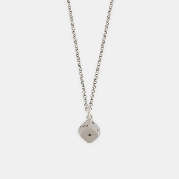 Silver Dice Necklace