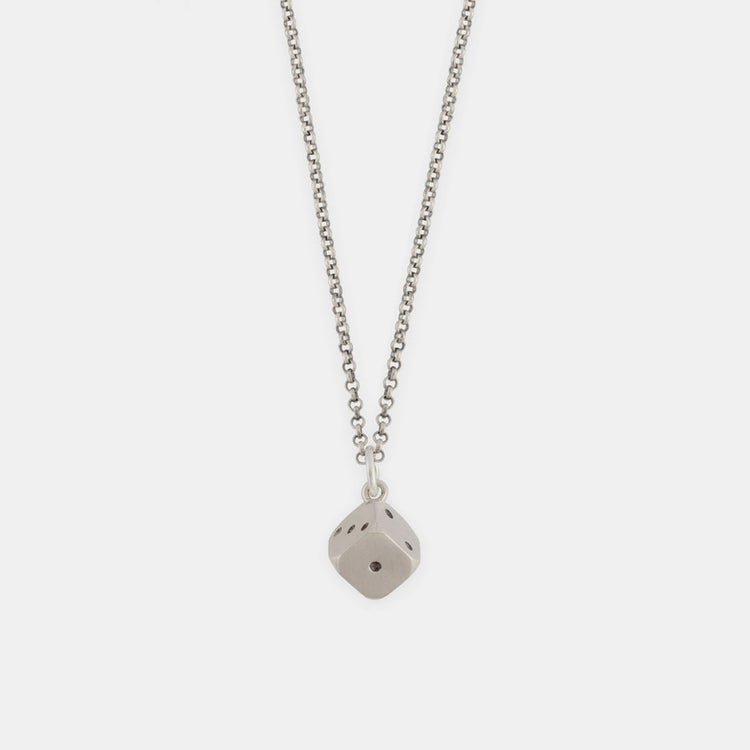 Silver Dice Necklace