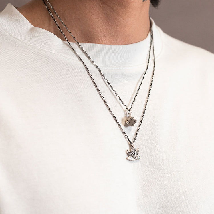Silver Dice Necklace