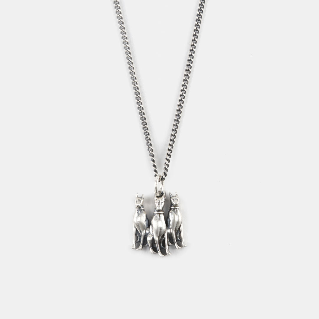 Silver Doberman Necklace