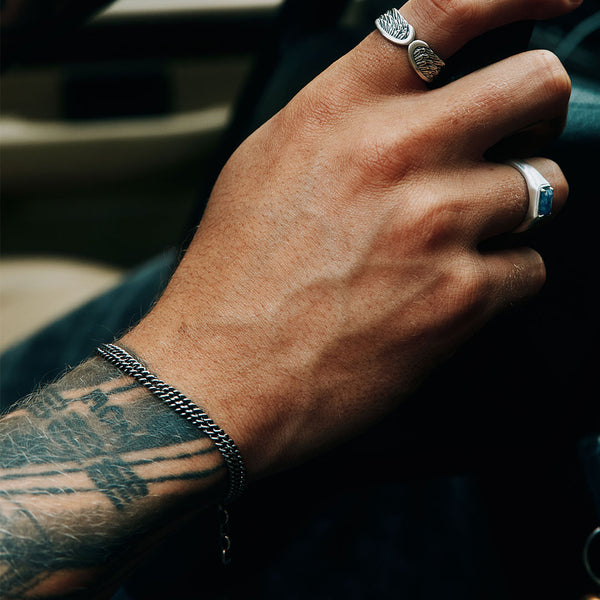 Silver Double Curb Bracelet - Serge DeNimes