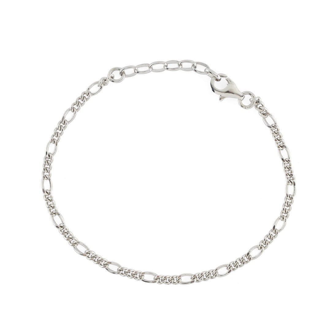 Silver Figaro Bracelet | Men's 925 Sterling Silver | Serge DeNimes