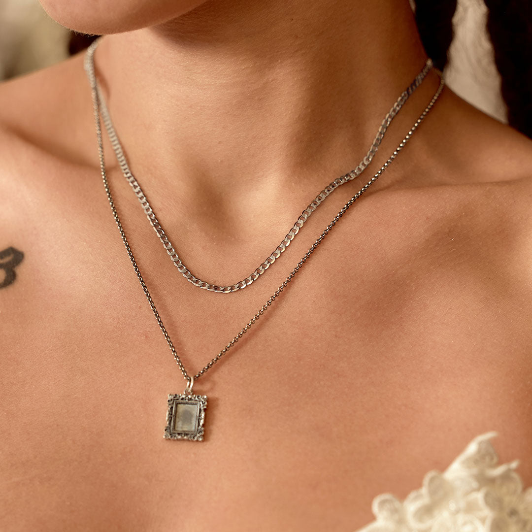 Silver Flat Cuban Chain