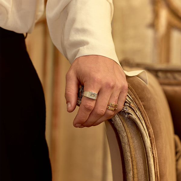 Silver Frame Ring - Serge DeNimes