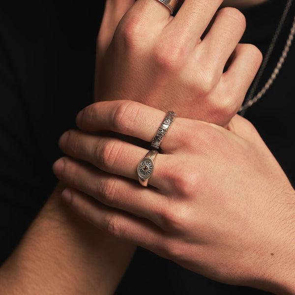 Silver Frieze Ring - Serge DeNimes
