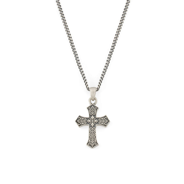 Silver Gothic Cross Necklace