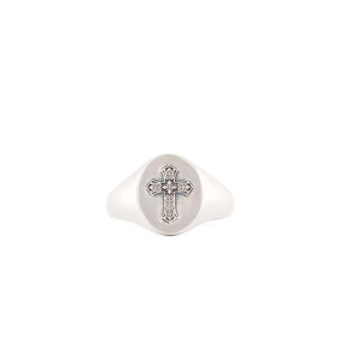 Silver Gothic Cross Ring - Serge DeNimes