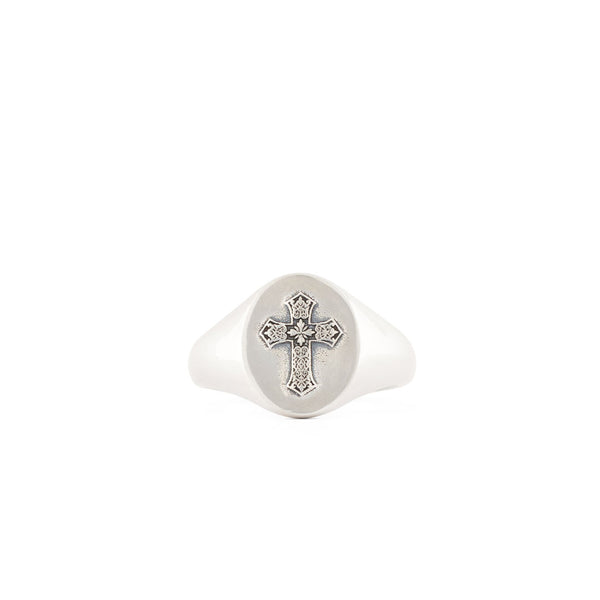Silver Gothic Cross Ring - Serge DeNimes