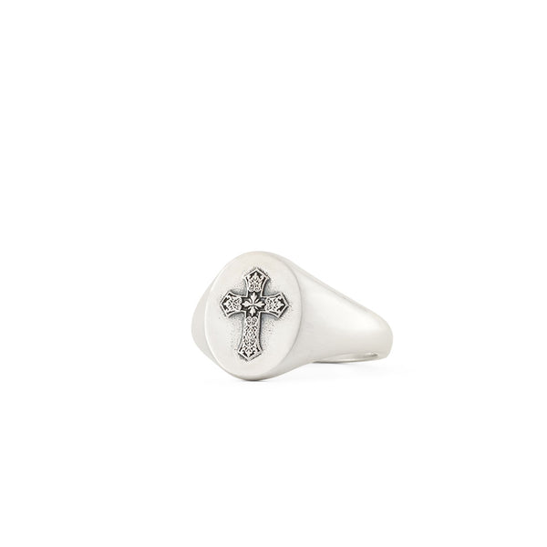 Silver Gothic Cross Ring - Serge DeNimes