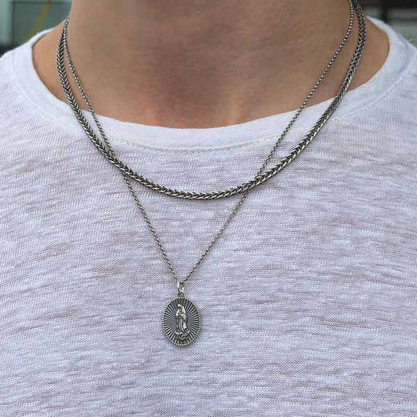 Silver 2.6mm Square Spiga Chain - Serge DeNimes
