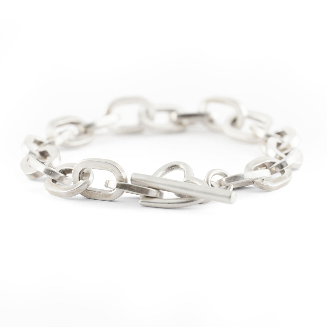 Silver Heart T-Bar Bracelet - Serge DeNimes